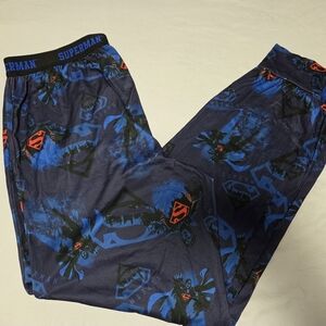 DC Superman Men's Lounge Pants - Blue, Black & Red